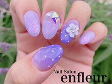 ネイルサロン アンフルール/ハートくり抜き&雪ネイル☆
