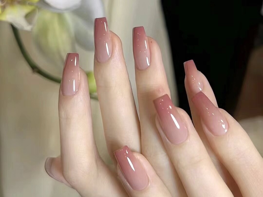 オーダー】ネイルチップ ワンホン韓国 キラキラ ベイビーブーマー