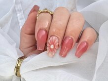 ネイルアイラッシュサロン ジョアアンジェ 難波店(joie ange)/春カラーネイル　フラワーネイル