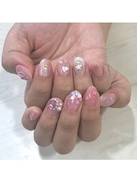 pinkのガーリーネイル♪