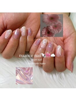 はあとねいる 八戸ラピア店/ピンク大理石ネイル