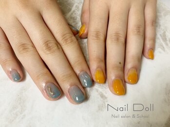 ネイルドール(Nail Doll)/くすみカラー凸凹ミラー