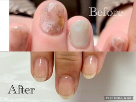 自爪育成ジェルネイル