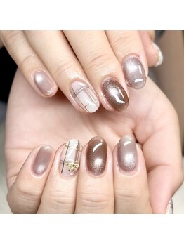 マイオティック ネイル(miotic nail)/マグネットチェックデザイン