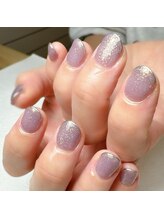 ソウル ネイルアートギャラリー(Sol Nail Art Gallery)/先端ミラー×ラメ