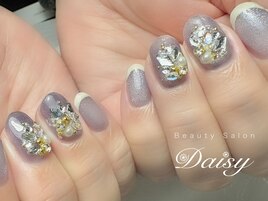 マグネットネイル　フレンチ