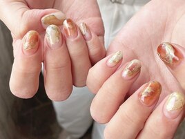 秋カラーニュアンスネイル