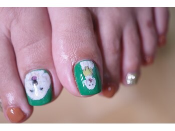 ネイルアンドアイラッシュアンドアロマ ピグレット(PIGLET)/手書きアート