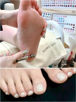 ネイルアンドアイラッシュスタジオ シュシュ(chouchou)の写真/機械を使った本格角質取り!驚くほど滑らかな足へ◎極上ケアでリフレッシュ×フットネイルにうっとり続出！