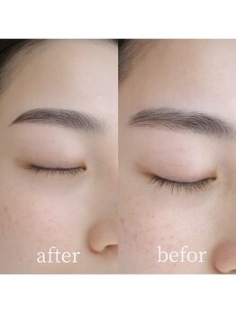フー(fuu)の写真/［トレンドは押さえつつ、個性を活かした印象的な眉へ］まつげパーマとアイブロウの同時施術も可能。