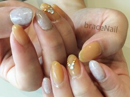 マスタード×タイダイネイル