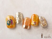 アイネイルズ 横浜EAST店(I-nails)/エスニックゴールドミラーネイル