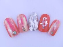 まつげアンドネイル ディアマンローズ(DIAMANT ROSE)/縦マーブル &nbsp;90分6930円