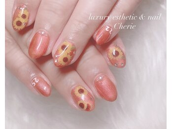シェリエ(Cherie)/ひまわりネイル