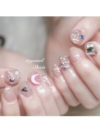 パラジェルキラキラ宝石ネイル