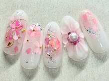 チェリーズネイル(Cherrys Nail)/桜 フラワーネイル 春ネイル 
