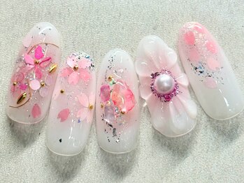 チェリーズネイル(Cherrys Nail)/桜 フラワーネイル 春ネイル