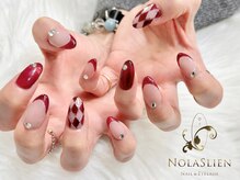 ノーラスリエン 銀座(NOLASLIEN)/アーガイル柄ネイル 銀座ネイル