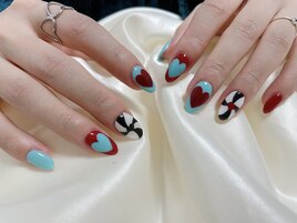 バレンタインネイル　ハート