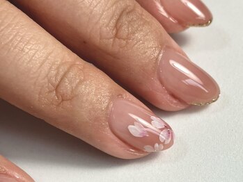 イミュネイル(imyu.nail)の写真/繊細なフラワーデザインで華やかなお手元に♪あなたの魅力を最大限引き出すデザインをご提供◎