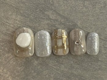 カラネイル 南森町店(calla nail)/キラキラ　ブライダルニュアンス