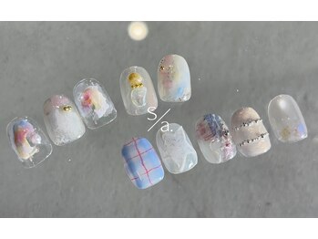 ネイルケアスタジオ シア(Sia)/ニュアンス/星/チェック