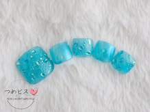 つめピスの雰囲気（大人気！バブルホロネイル）