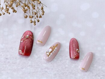 ソウ 難波店 nail salon Sou/pinkキラキラnail