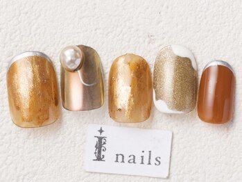 アイネイルズ 渋谷店(I nails)/奥行オレンジネイル