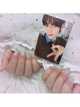 グリーン推しネイル＊¥8000～