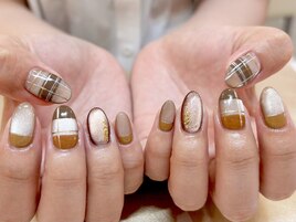 チェク×マグネットネイル♪