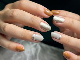 【定期】ラインストーンネイル