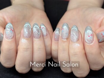 メルシー(Merci)/水色マグネットデザイン