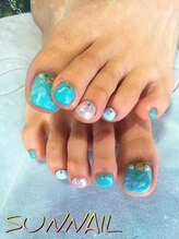 サンネイル(SUN NAIL)/★夏のマリネフットネイル★