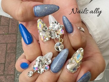 ネイルズアリー 立川店(Nails ally)/スイングパーツ×ビジュー×春夏