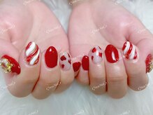 ノア ネイル(Noa Nail)/クリスマス　ハート　レッド8990