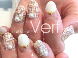 秋ツイードネイル