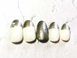 メタリックフレンチネイル♪
