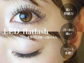 プレジールアイラッシュ 立川若葉店(Plaisir eyelash)の写真/【抜群のもち◎】LEDフラットラッシュ￥6600～！通常マツエクの1.5～2倍の持続力！リピート多数♪