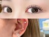 【美容交換◎】耳ツボジュエリー両耳6粒+根元からしっかりカールまつ毛パーマ