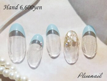 プラスネイル 銀座中央通り店(PLUS NAIL)/【3027】フレンチネイル