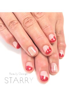 スターリー(STARRY)/ななめフレンチ　赤　チェック