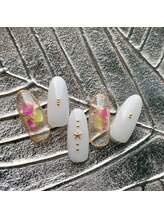 ネイルサロン インプレス(Impress)/乳白×シェル