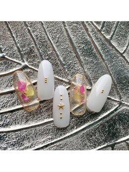 ネイルサロン インプレス(Impress)/乳白×シェル