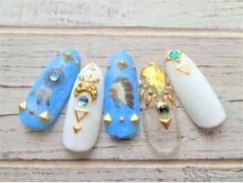 ブランロール 中目黒店(Blanl'or)/ネイティブ柄ネイル