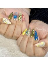 Mネイル 伏見店/____sasakinail×ぽこぽこネイル