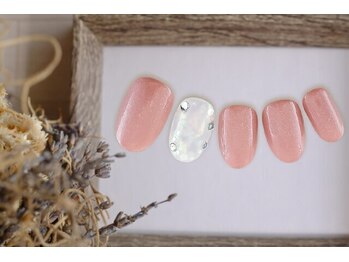 FAST NAIL 春日部店【パラジェル/ジェルネイル専門/定額/マグネット/フットネイル】/ワンホンネイル お花【11335】