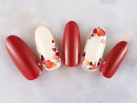 ハートバレンタインネイル