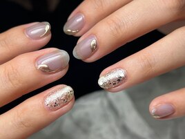 【個性】ミラーニュアンスネイル