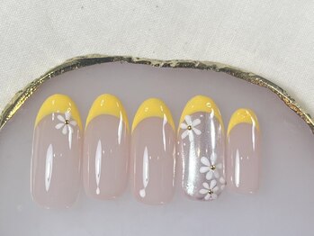 プロモート 岡山城下店(Promote)/フラワーフレンチネイル【岡山】